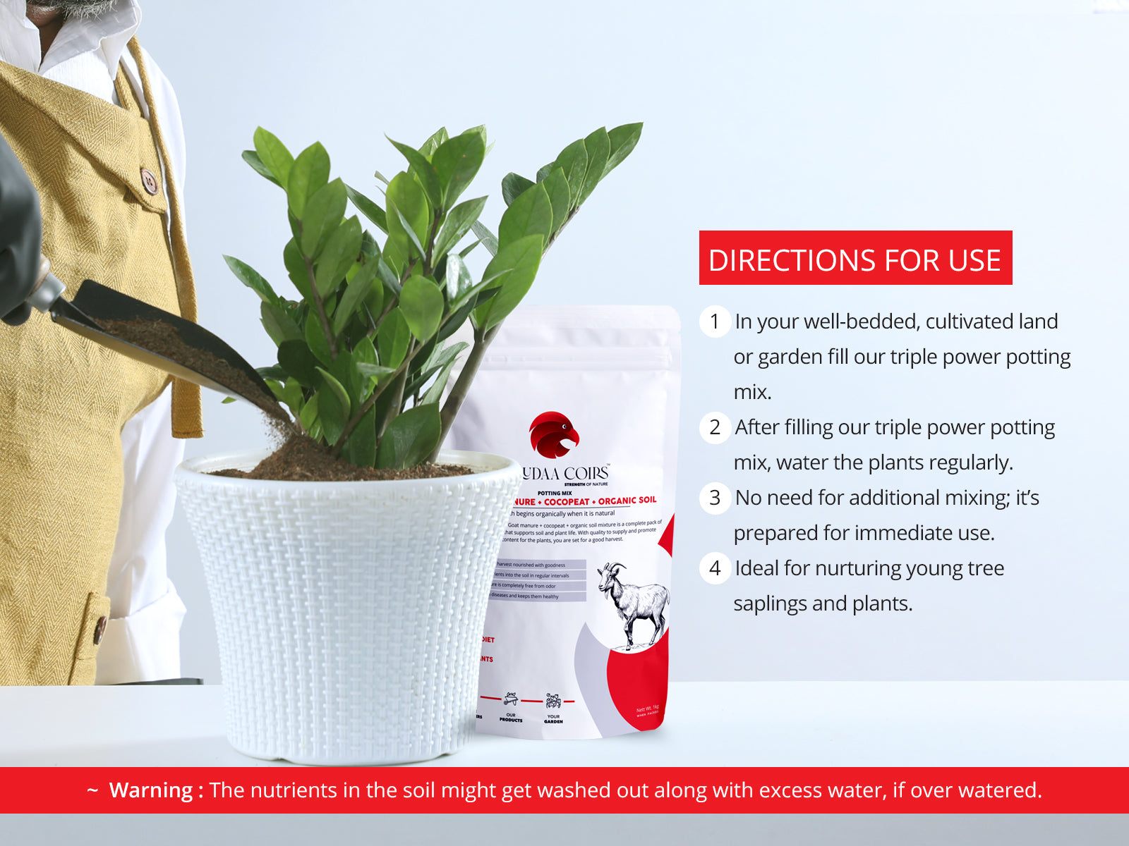 Potting mix for indoor plants